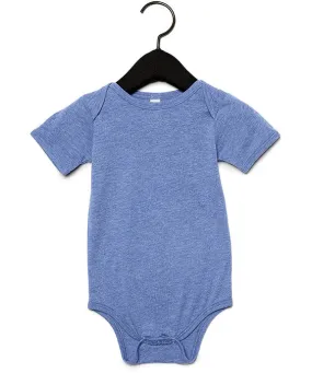 134B - Bella   Canvas Infant Triblend Short-Sleeve One-Piece | Blue Triblend