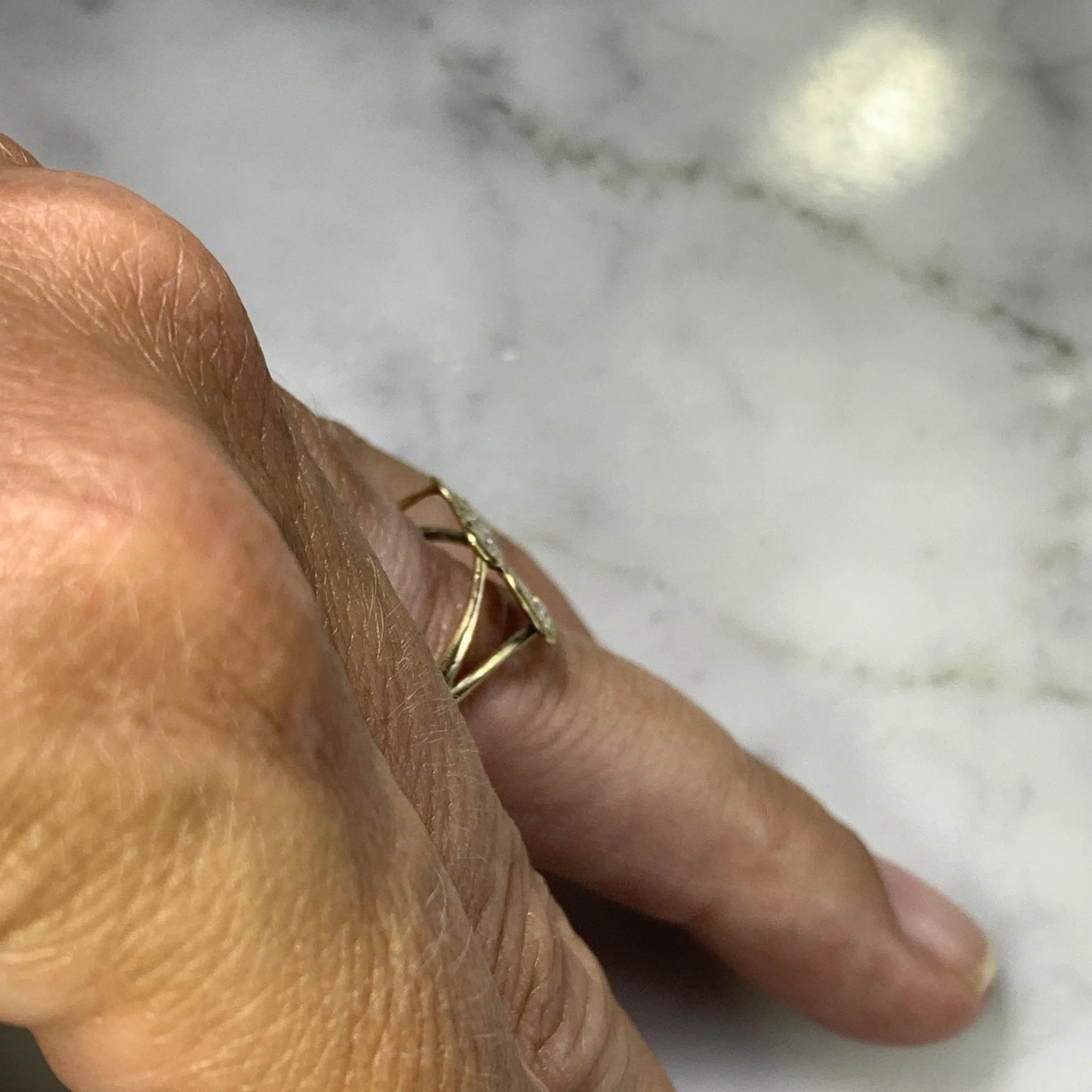 1970s Gold Butterfly Ring in 10K Yellow and White Gold. Would Make a Wonderful Graduation Gift.