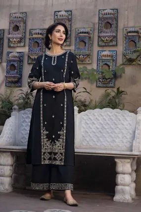 2 Piece - Embroidered Suit - KFE23-21