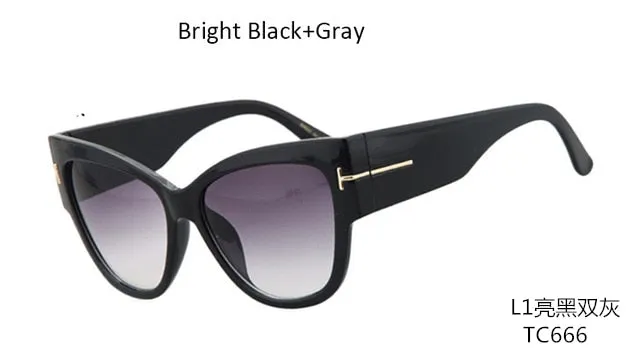 2019 New Tom Fashion Brand Designer Cat Eye Sunglasses