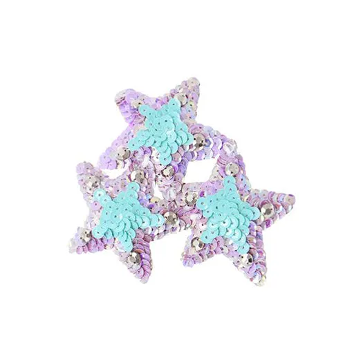 3 Blue Stars - Sequence Hair Comb