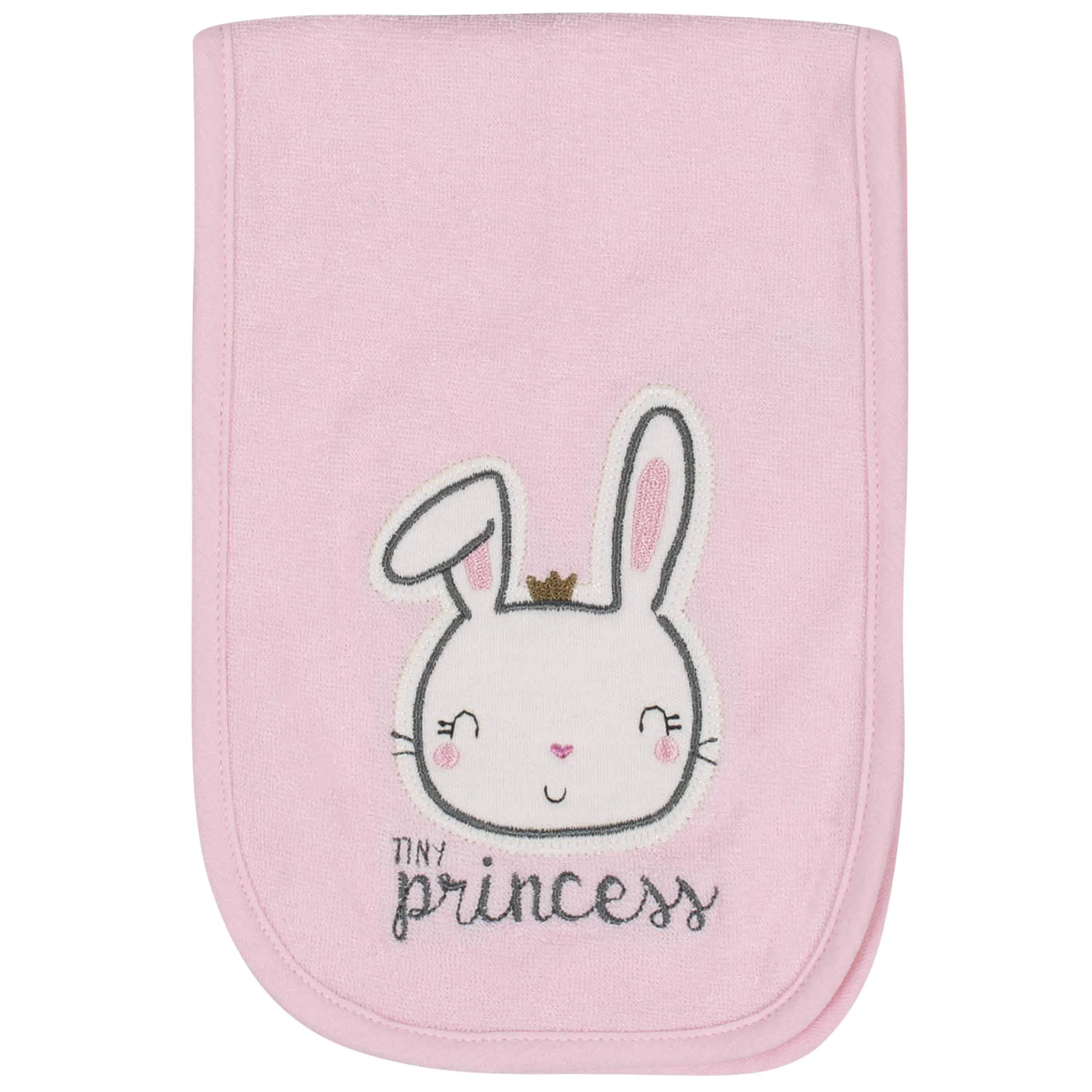 3-Pack Baby Girls Princess Terry Burp Cloths