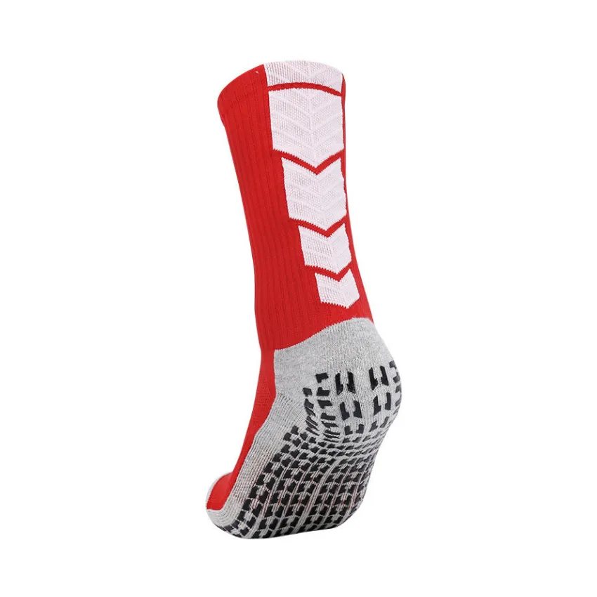 3 Pack Mens Grippy Football Socks Red