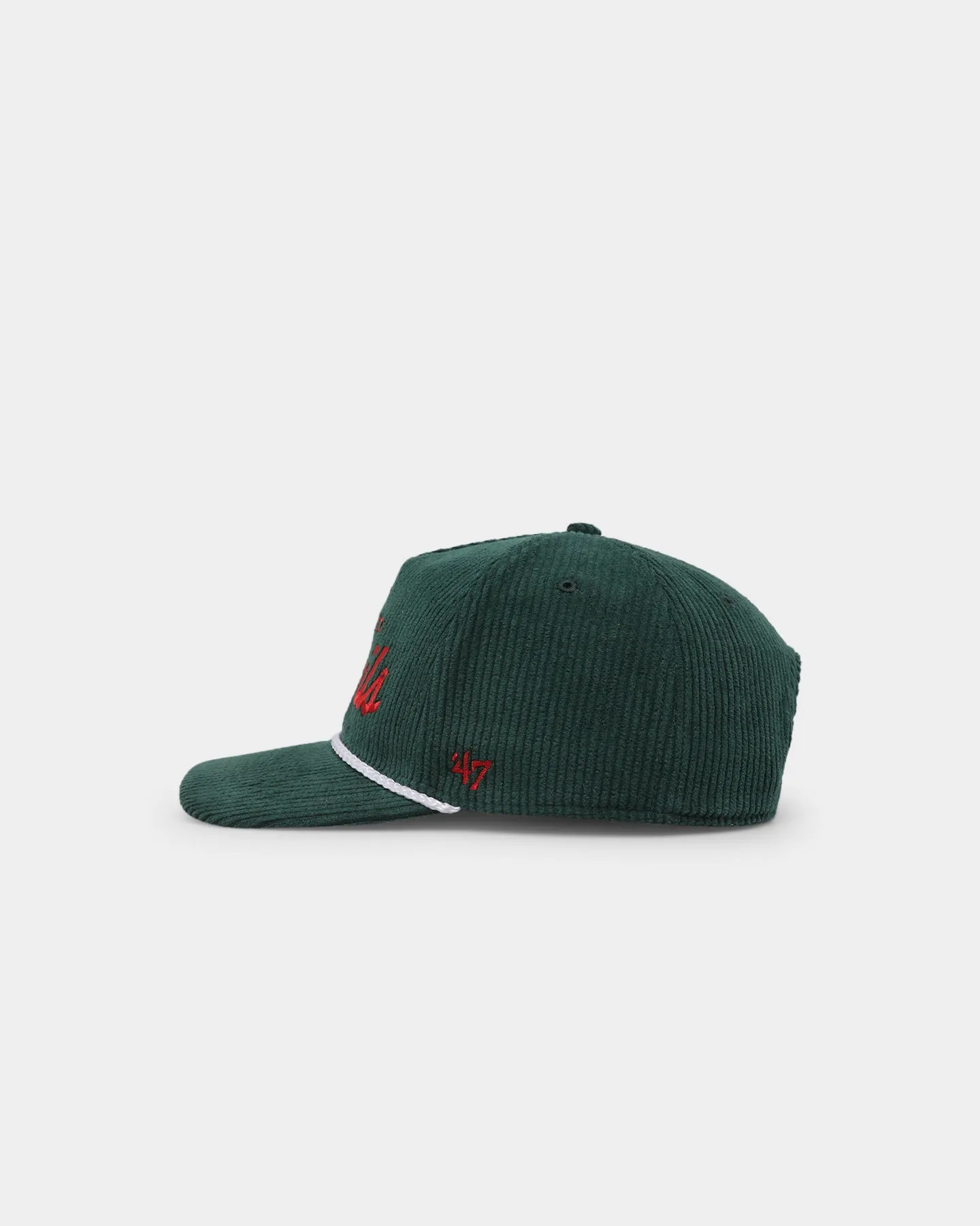 47 Brand New Jersey Devils 'NHL Corduroy Team Script' Corduroy Crossrope '47 Hitch Snapback Dark Green