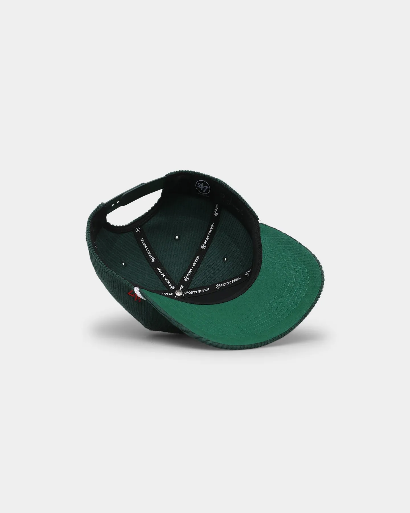 47 Brand New Jersey Devils 'NHL Corduroy Team Script' Corduroy Crossrope '47 Hitch Snapback Dark Green