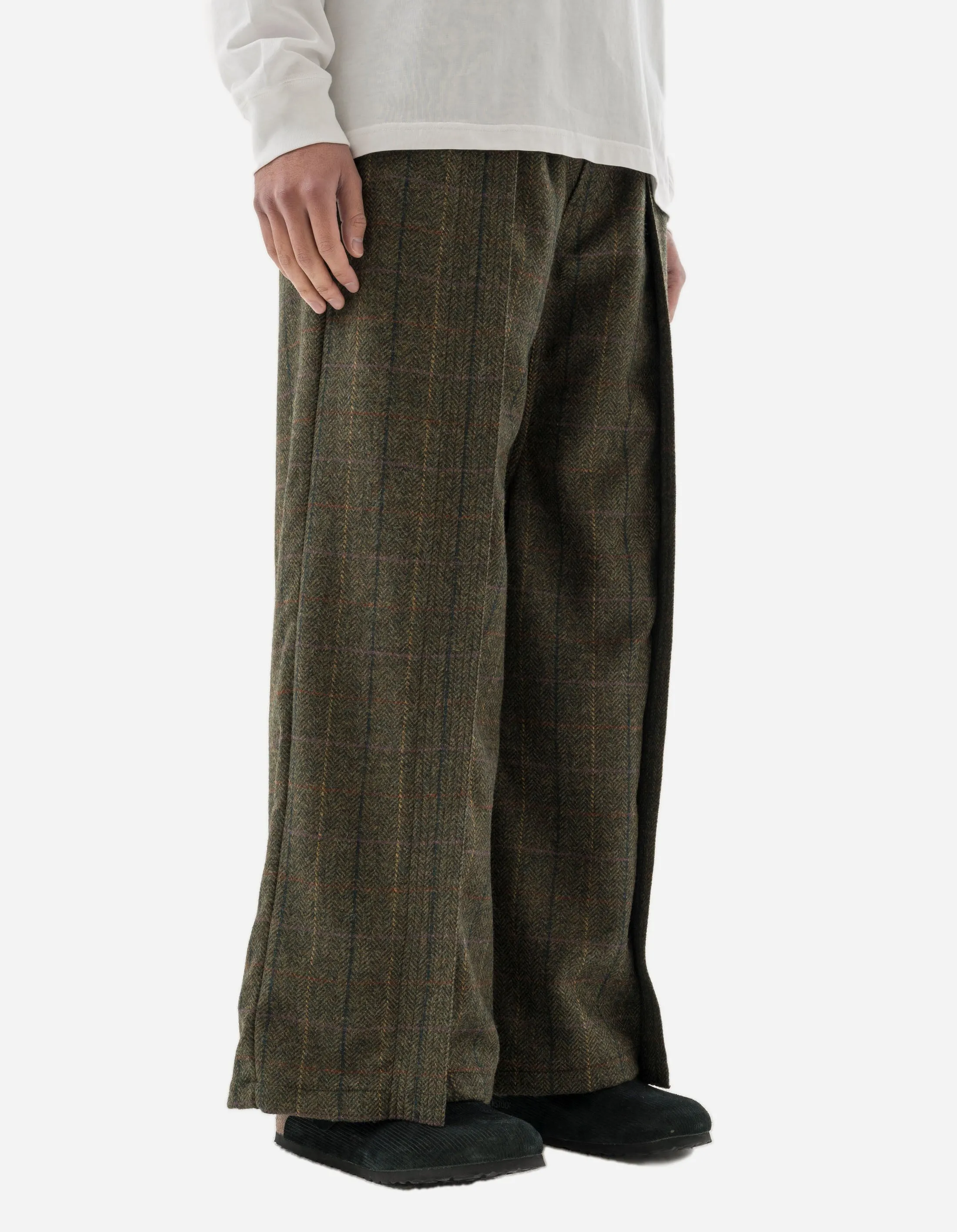 5334 Wool Hakama Track Pants Olive