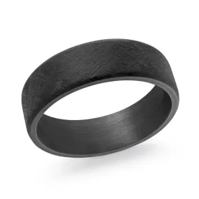 7MM Black Tantalum Band, Size 10.0