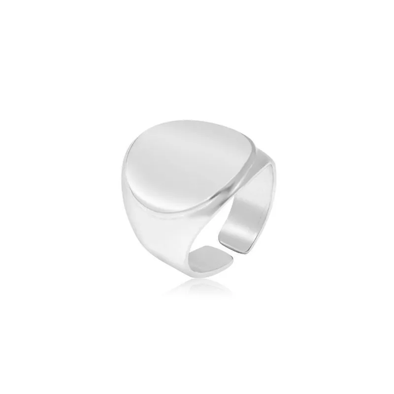 925 Sterling Silver Seal Wide Smooth Ring