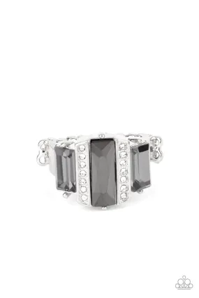 A GLITZY Verdict Silver Ring - Paparazzi Accessories