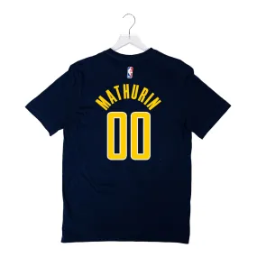 Adult Indiana Pacers #00 Bennedict Mathurin Icon Name and Number T-shirt by Nike