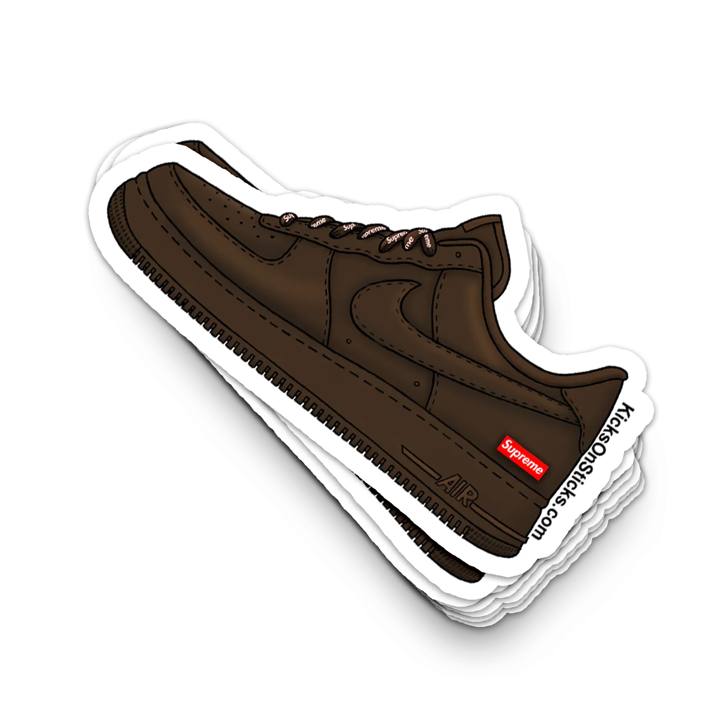 Air Force 1 Low "Supreme Brown" Sneaker Sticker