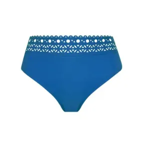 Ajourage Couture High Waist Bikini Bottom in Blue