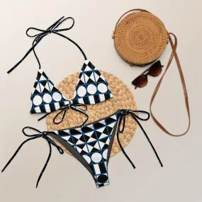 All-over print recycled string bikini