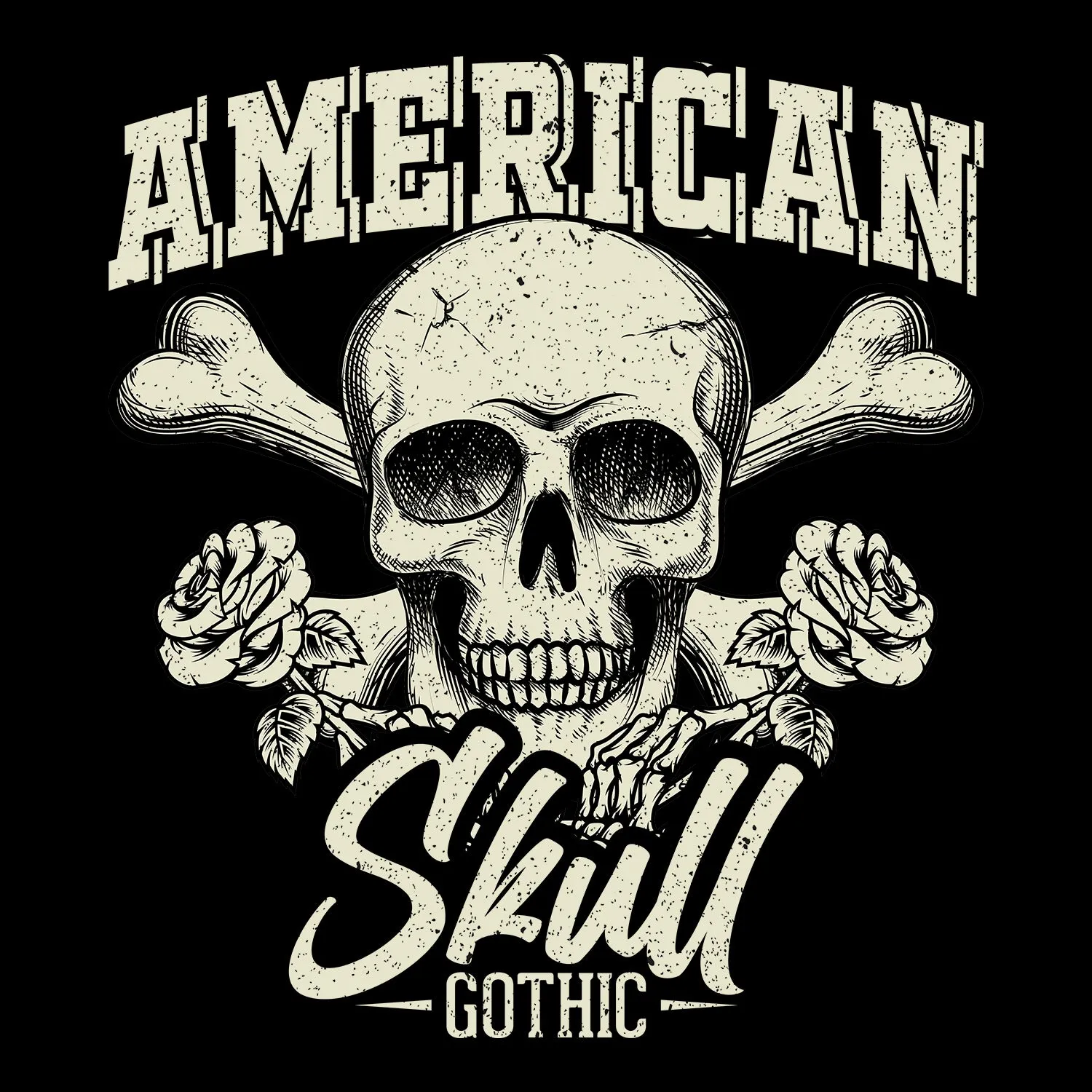 American Skull Gothic T-Shirt