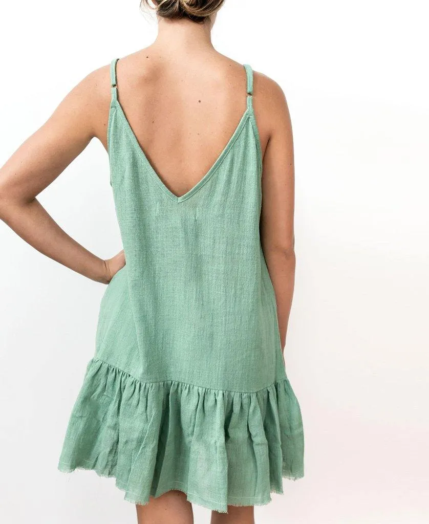 AMY DRESS | Surf Green