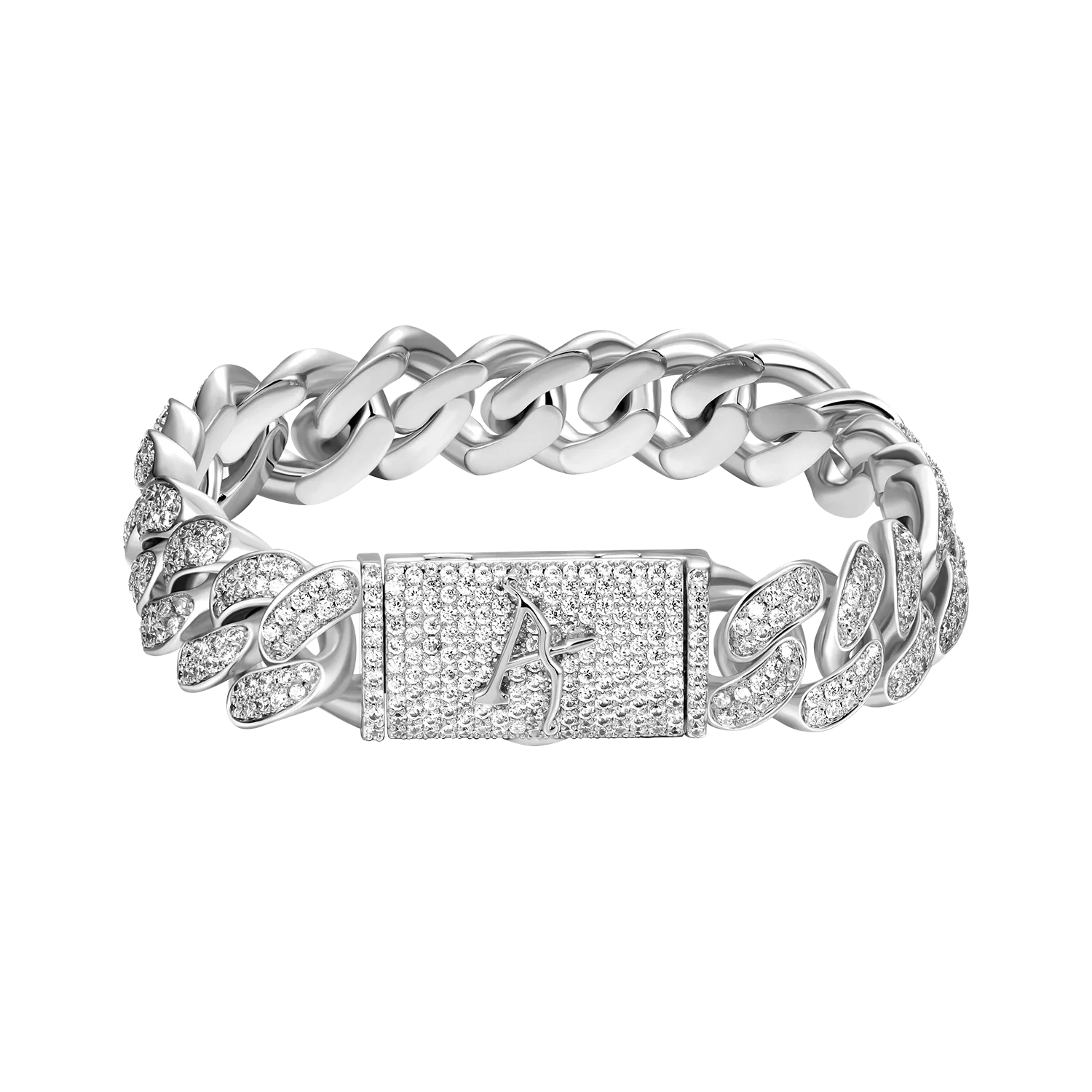 Aporro A Cuban Link Yellow Gold Bracelet- 7