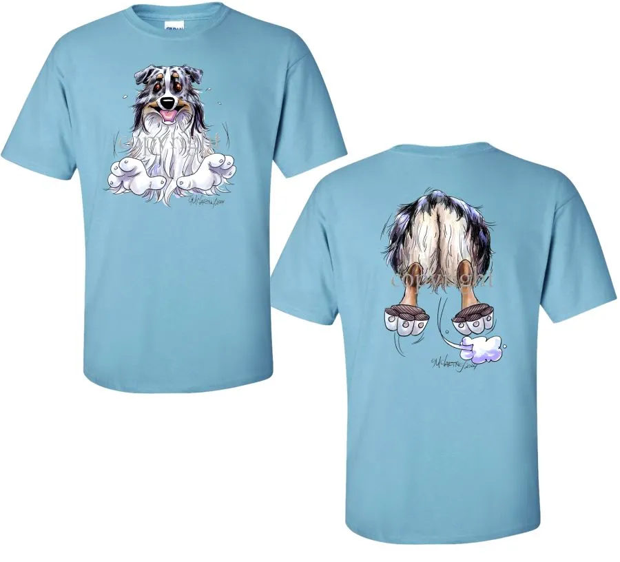 Australian Shepherd  Blue Merl - Coming and Going - T-Shirt (Double Sided)