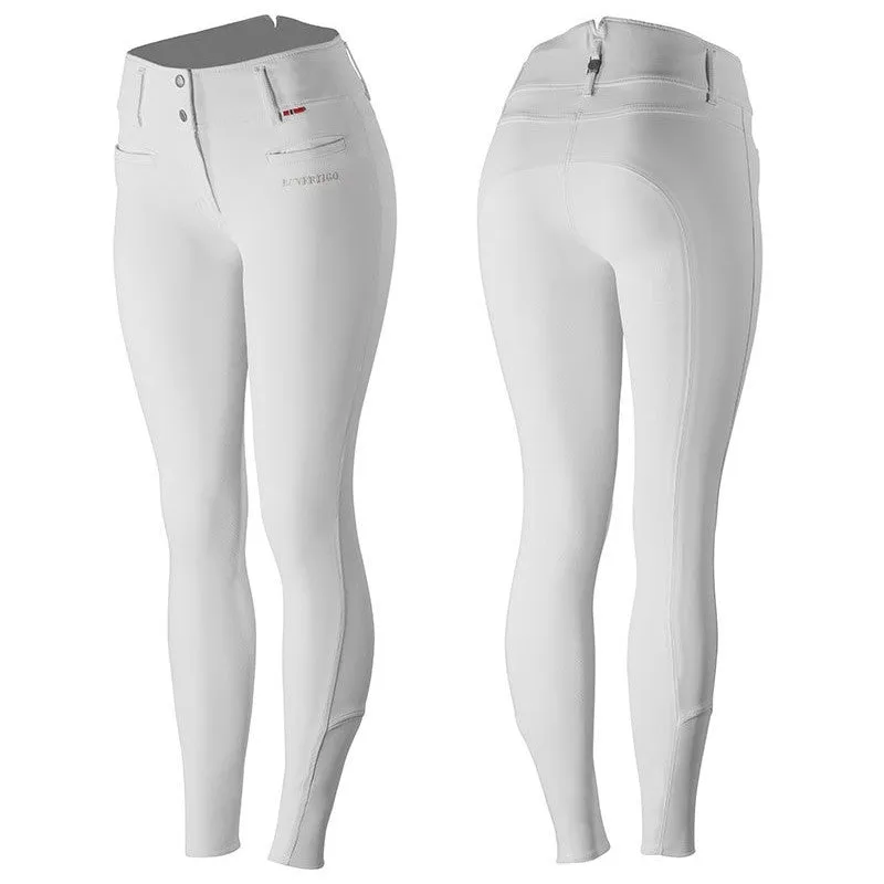 B Vertigo Tiffany High Waisted Silicone Full Seat Breeches White