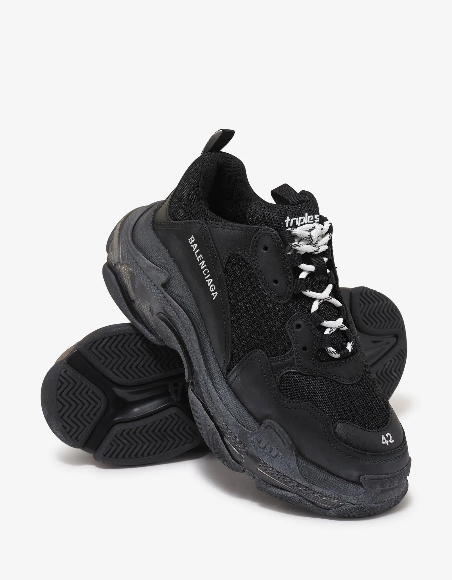 Balenciaga Triple S Clear Sole Black Trainers