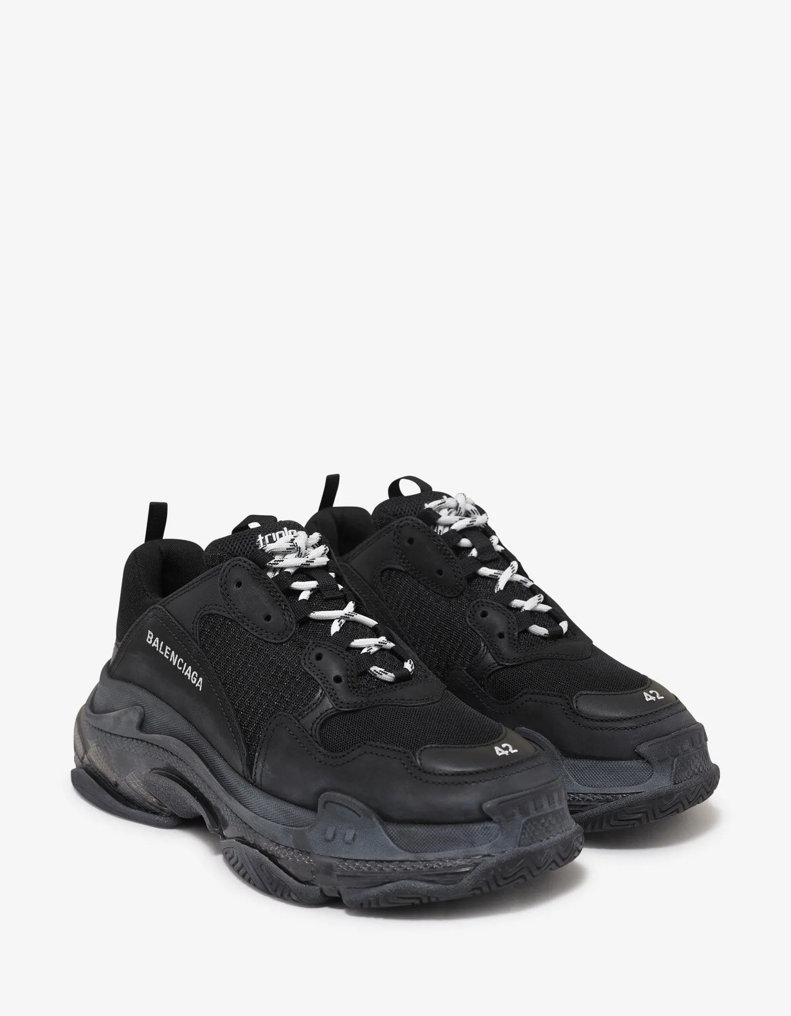 Balenciaga Triple S Clear Sole Black Trainers