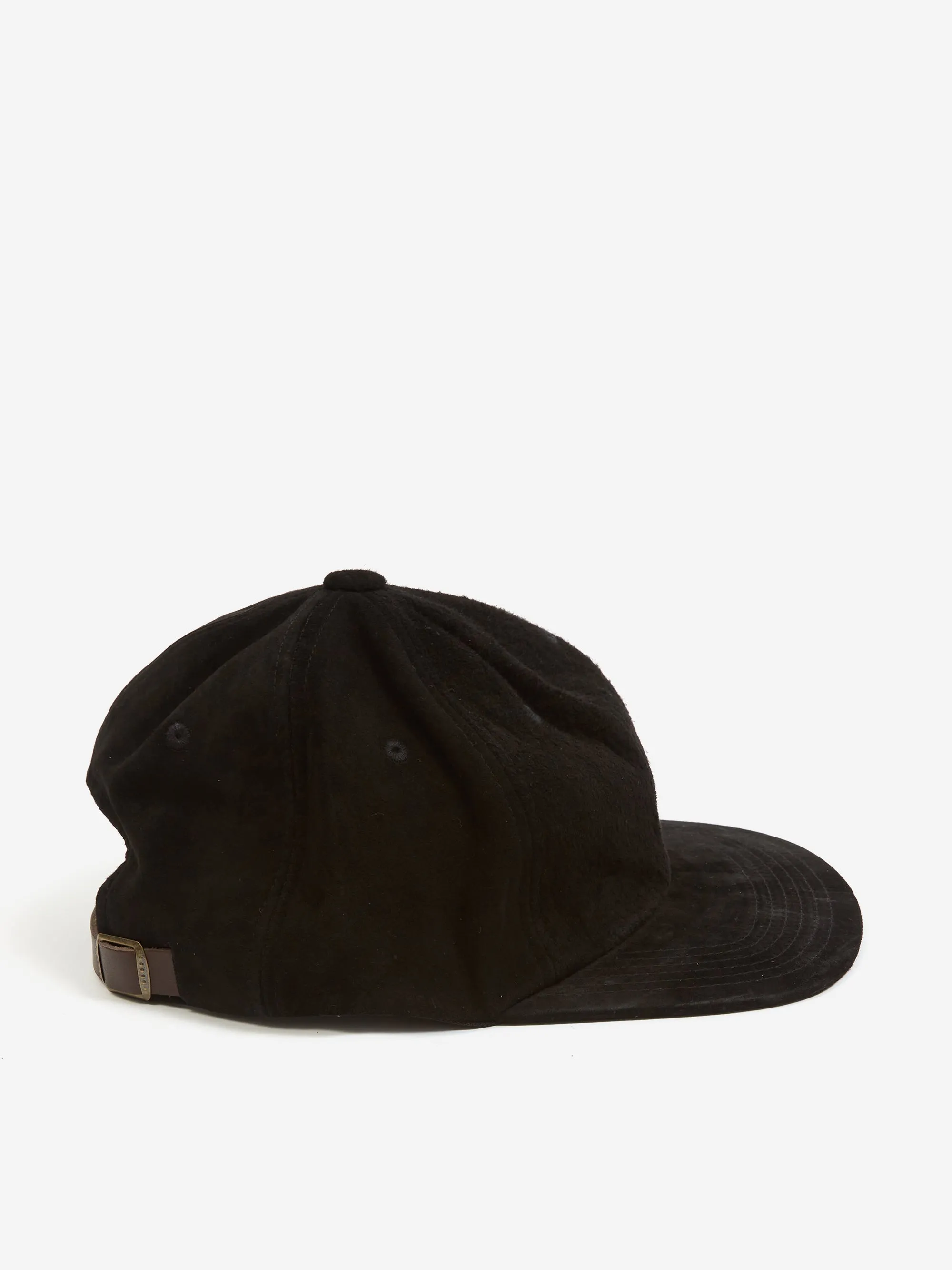 Beams Plus 6 Panel Suede Cap - Black