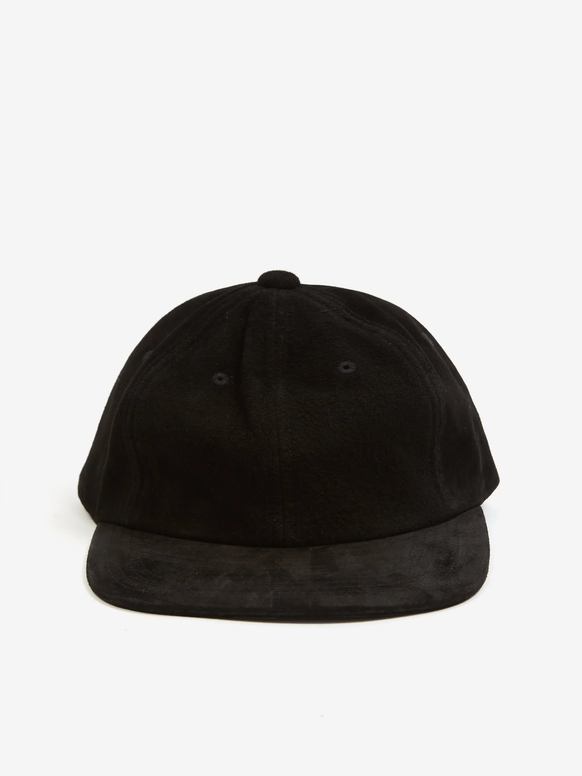 Beams Plus 6 Panel Suede Cap - Black