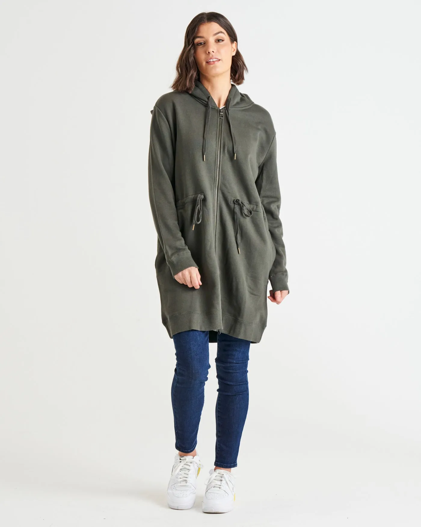 Betty Basics Anorak Sweat Jacket Khaki