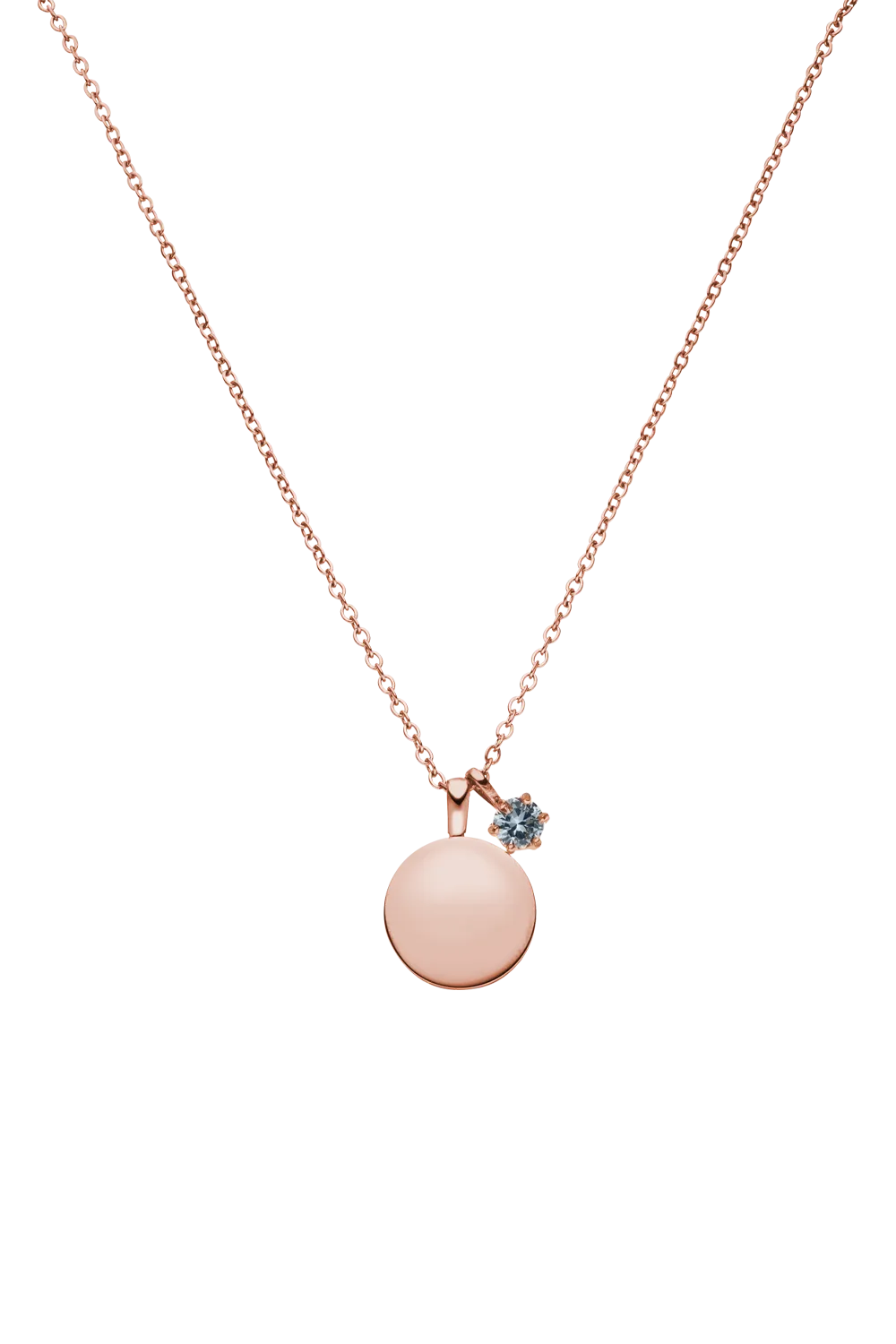 Birthstone December Necklace 14K Rose Gold Plated