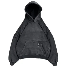 BLACK CARGO HOODIE