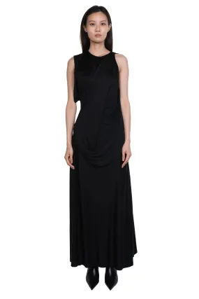 Black Drape Detail Dress