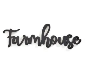 Black Farmhouse Cursive Design Wall Sign