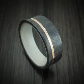 Black Titanium with 14K Gold Inlay and Antler Sleeve Custom Made