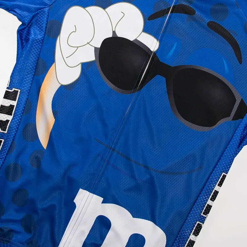 BLUE m TEAM PRO cycling jersey 9D pad bibs shorts set