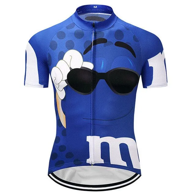 BLUE m TEAM PRO cycling jersey 9D pad bibs shorts set