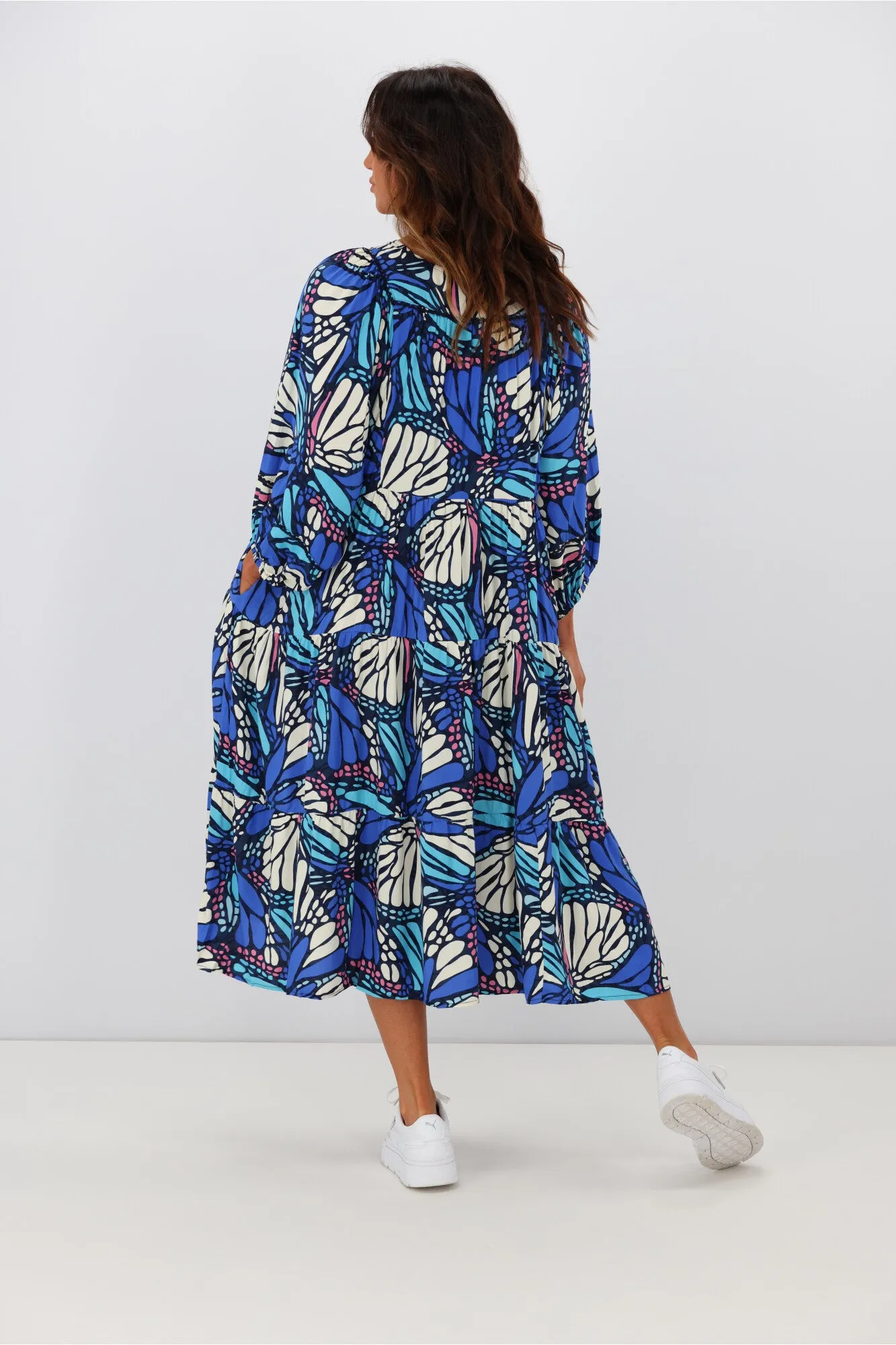 Boho Australia Athalia Midi Dress Blue