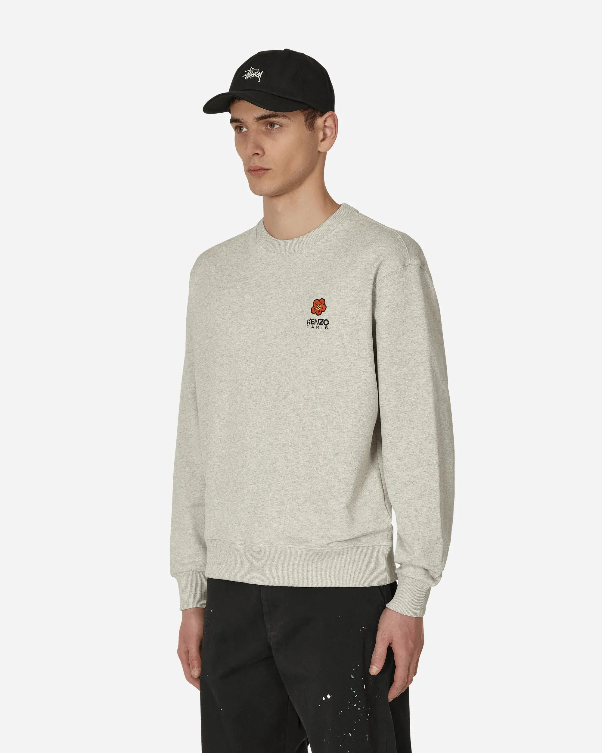 'Boke Flower' Crest Classic Crewneck Sweatshirt Grey