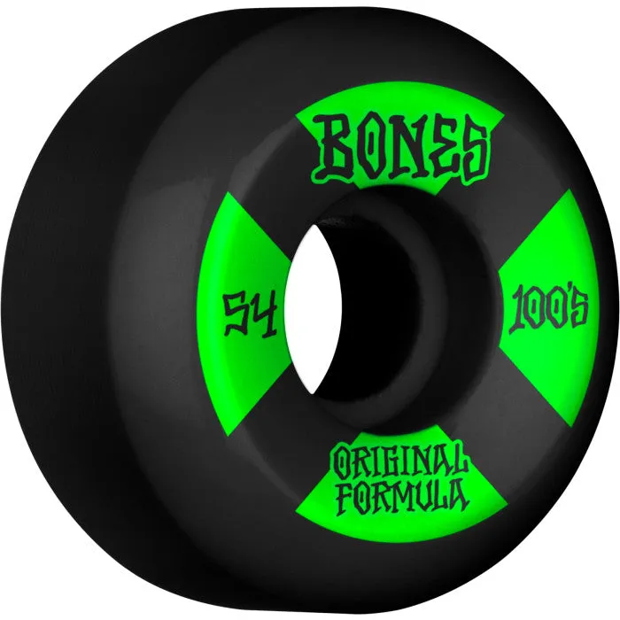 Bones Wheels 100's OG Formula #4 V5 Sidecut Black 54mm