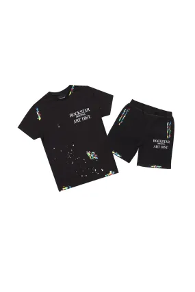 Boys Art Dist. Black Short Set