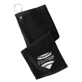 Bulletproof Fastpitch - Grommeted Towel with Bulletproof Logo - Black (PT400)