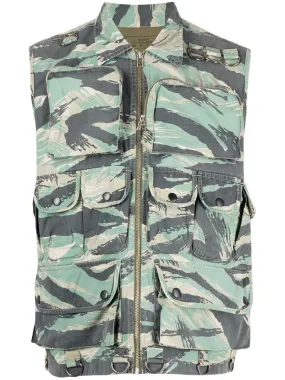 Camouflage-Print Waistcoat