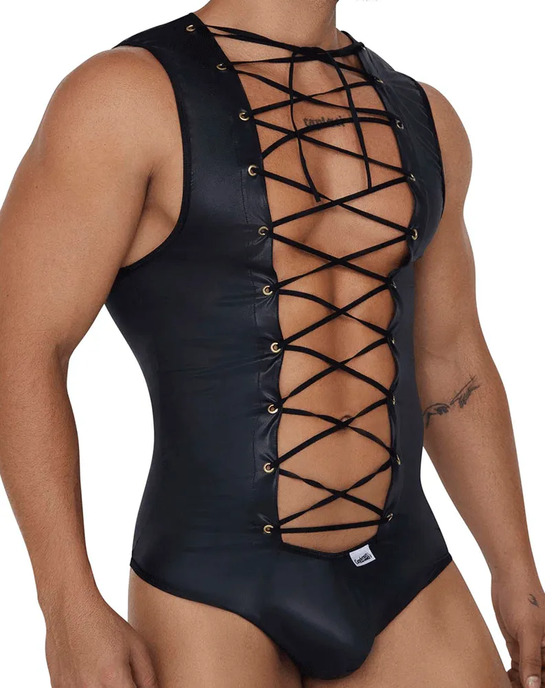 Candyman 99694 Wrestling Bodysuit Black