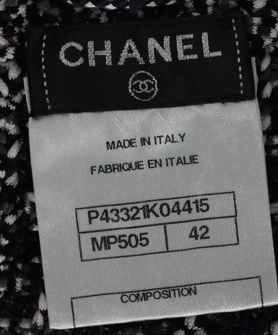 Chanel Navy Tweed Cardigan sz 10