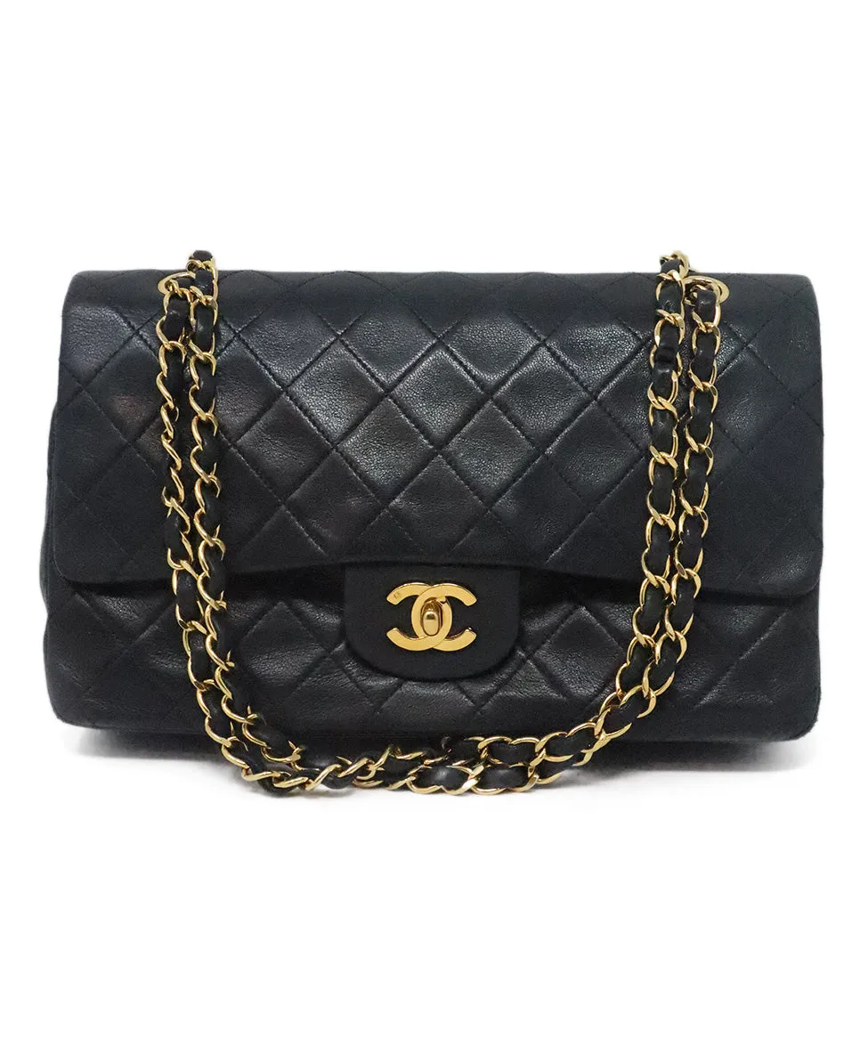 Chanel Vintage Navy Classic Medium Double Flap Bag