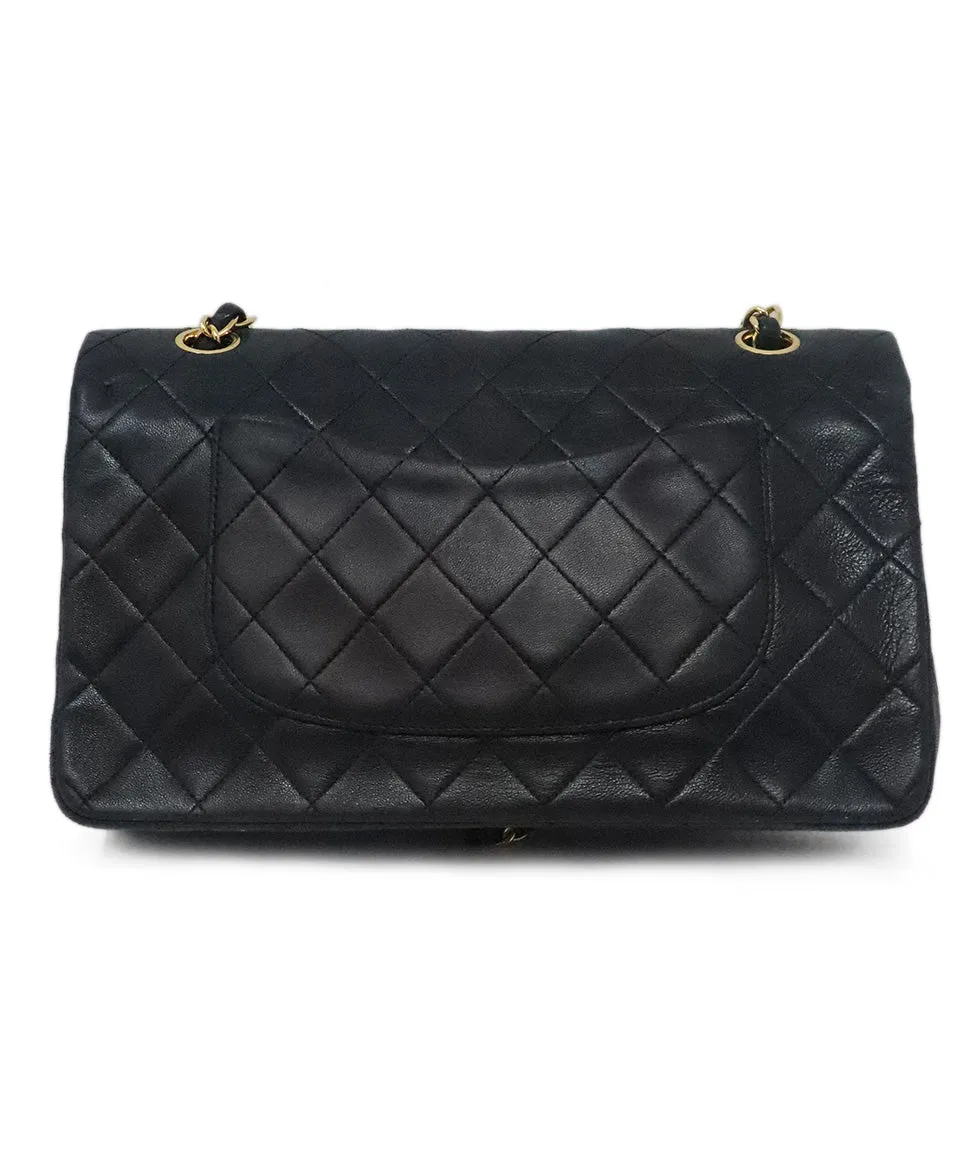 Chanel Vintage Navy Classic Medium Double Flap Bag