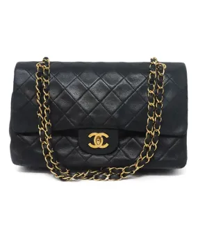 Chanel Vintage Navy Classic Medium Double Flap Bag