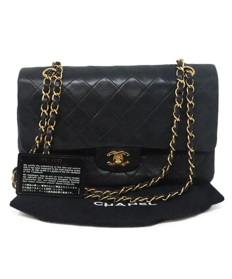 Chanel Vintage Navy Classic Medium Double Flap Bag