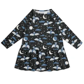 Chicago Dress - Bats Blue & Charcoal