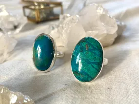 Chrysocolla Naevia Mixed Rings (One of a kind)