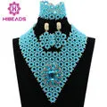 Chunky Gold Crystal Beads Women Necklace Bridal Fashion Jewelry