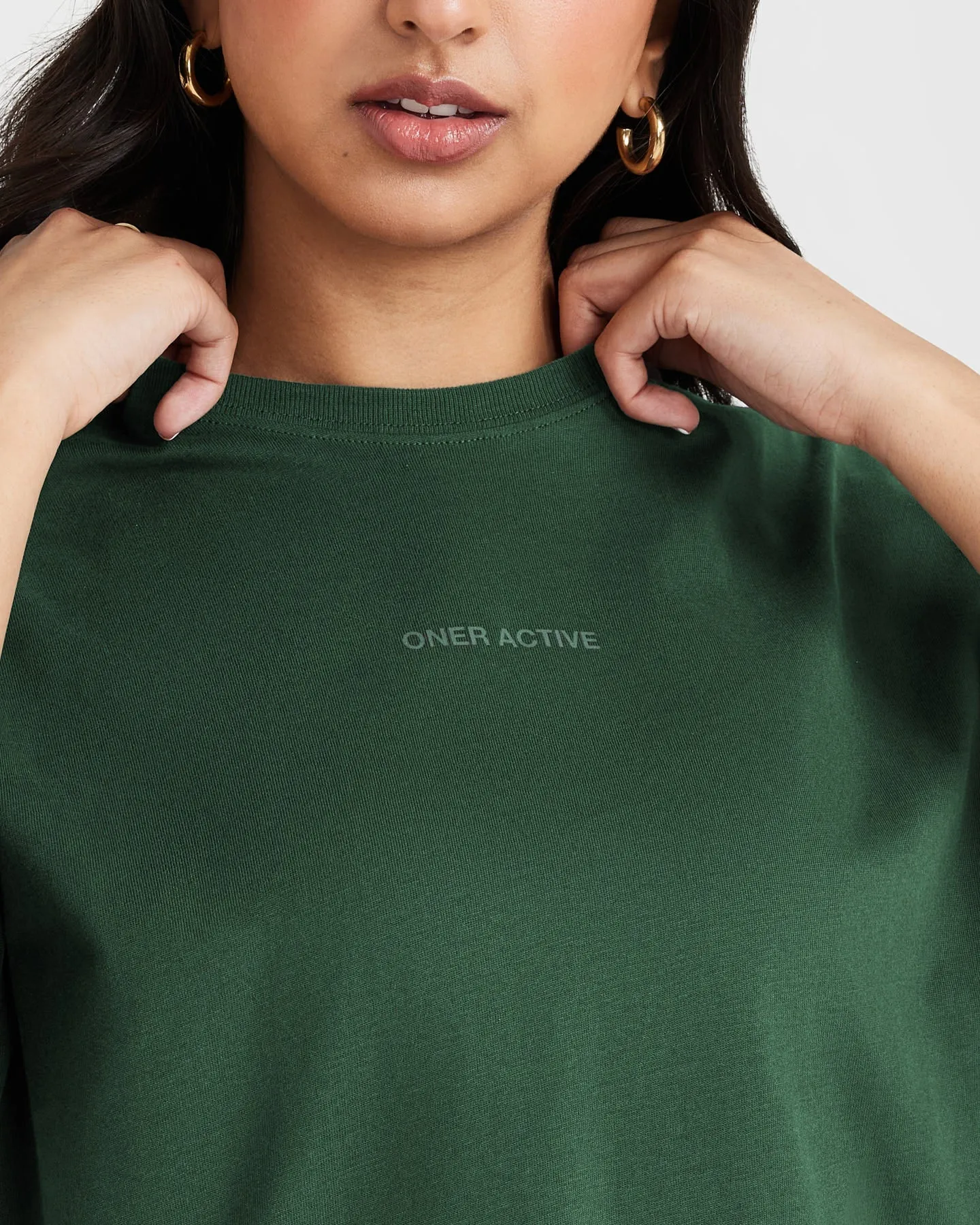 Classic Mirror Graphic Oversized T-Shirt | Washed Evergreen